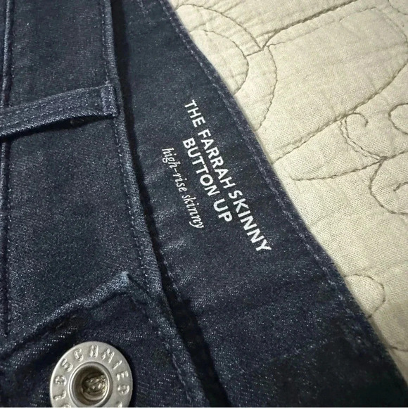 NWT AG Adriano Goldschmied 31 High-Rise Farrah Skinny Button Up Dark Stretch - Picture 3 of 9